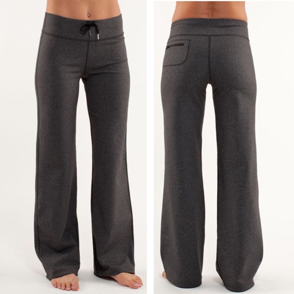 lululemon athletica Pants - Lululemon Relaxed Fit Pant Heathered Black 8